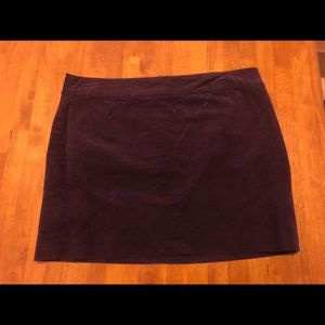 Banana Republic plum corduroy mini skirt